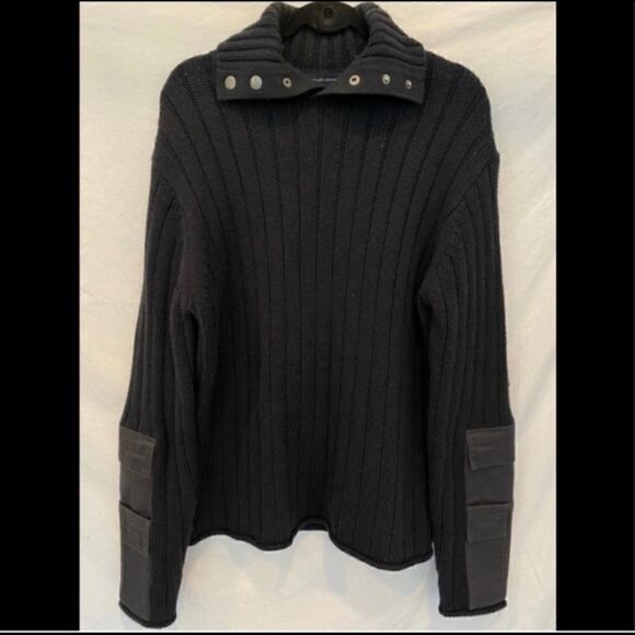 RARE French Connection Chunky knit Cargo Pockets L - Picture 2 of 5